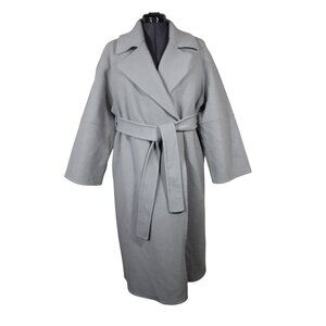 ASM Anna women's Australian‎ wool tie waist notch lapel coat XXS